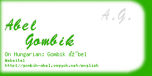 abel gombik business card